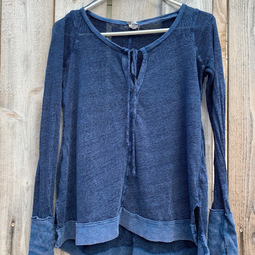 Free People Tunic Top - Ocean Blue, M